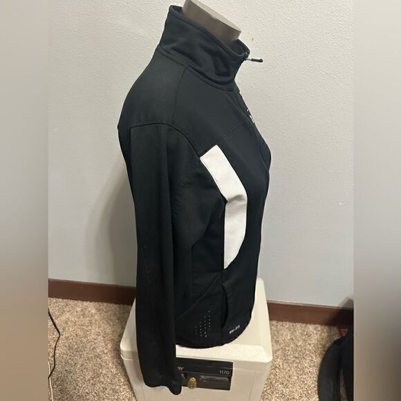 Nike DriFit Girls XL Black/White Fulll Zip Track Jacket - Picture 2 of 5